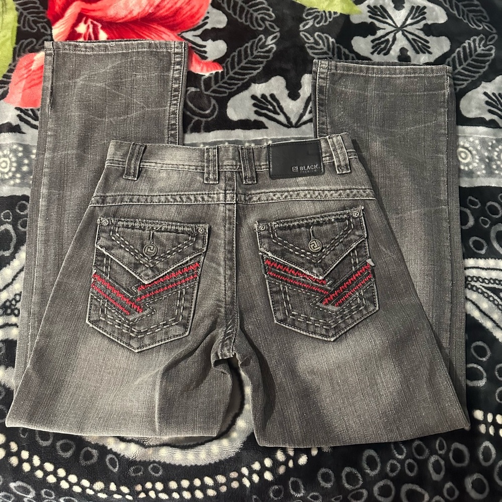 Black Premium gray mens jeans